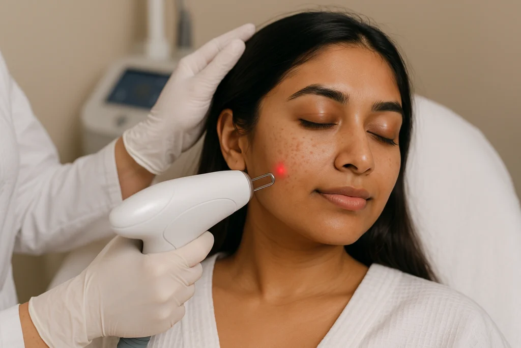 laser pigmentation removal session