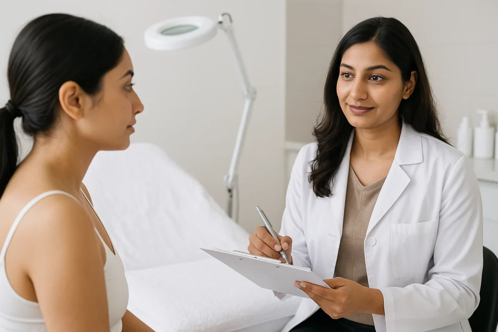 Services commonly offered at a skin centre