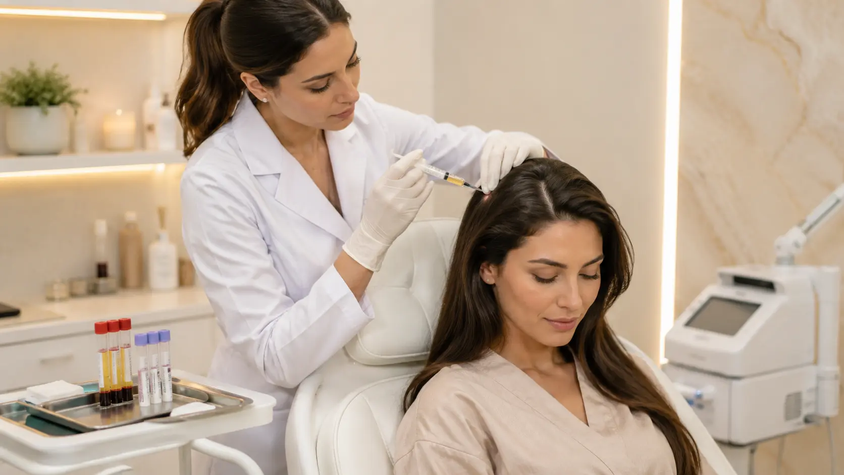 PRP hair regrowth treatment in Delhi for hair fall and thinning hair