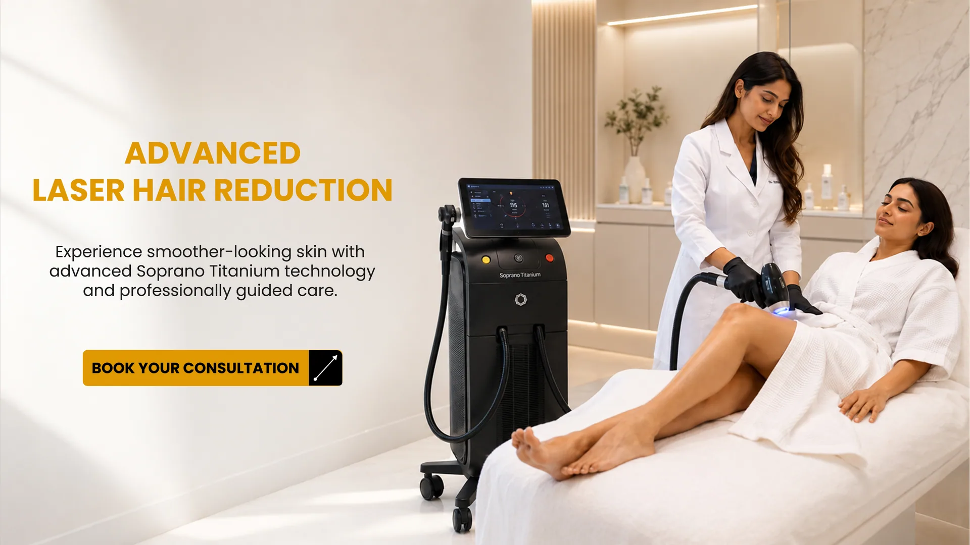 Advanced Laser Hair Reduction with Soprano Titanium technology