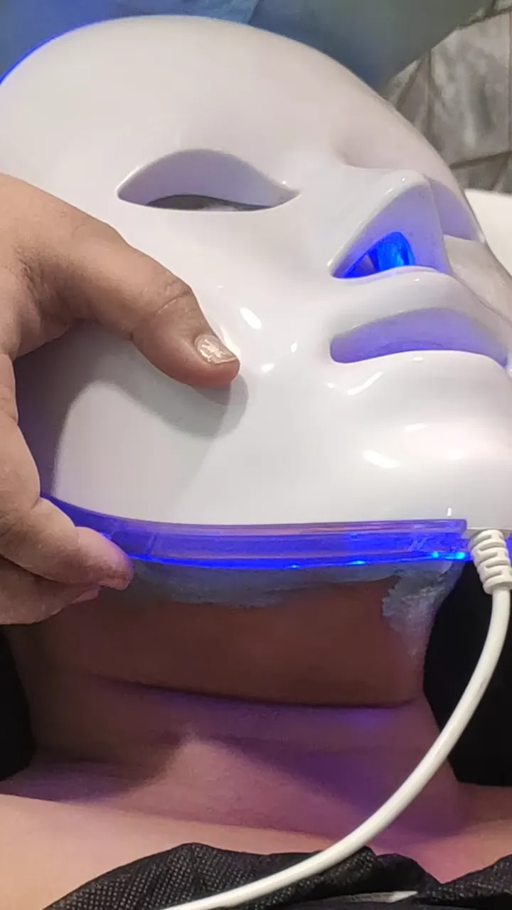 Skin treatment close-up